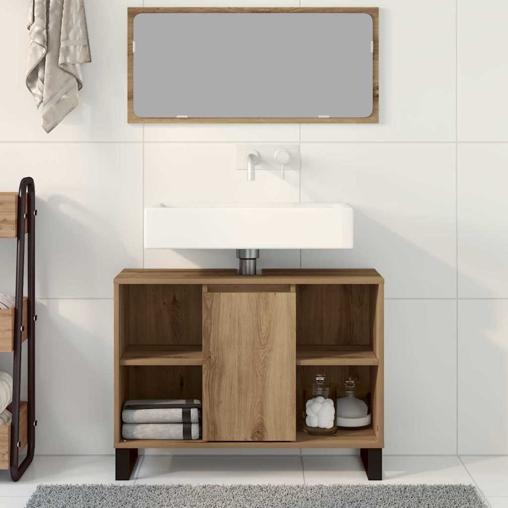 Bathroom Cabinet Artisan Oak 80 x 33 x 60 cm Particleboard