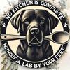 NostalgicDogArt Vintage Black Lab Waterproof Wall Decor for Homes, Patios & Pet Shops, Timeless Pet Art
