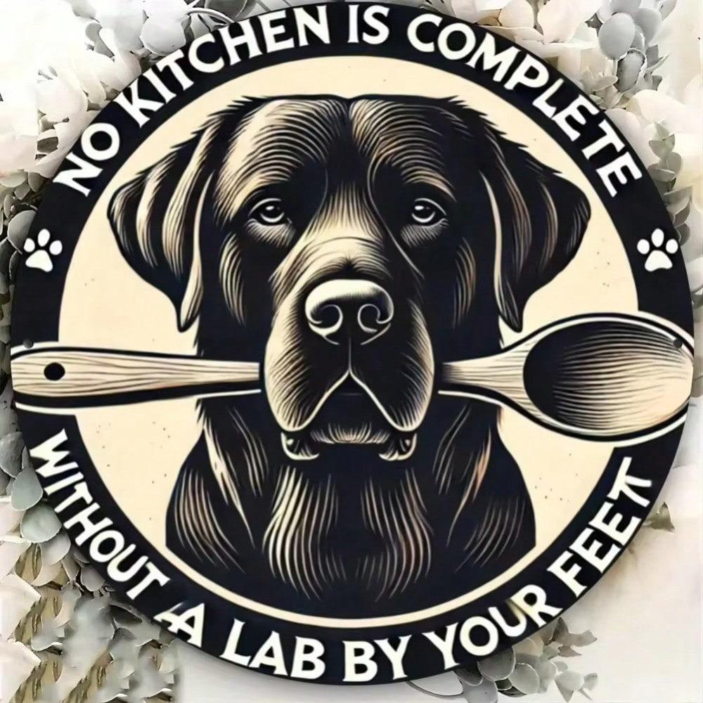 NostalgicDogArt Vintage Black Lab Waterproof Wall Decor for Homes, Patios & Pet Shops, Timeless Pet Art
