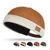 Unisex Beanies Without Visor Splicing Corduroy Docker Cap Landlord Hat Adjustable Brimless Hat Hip Hop Casual Dome Melon Cap