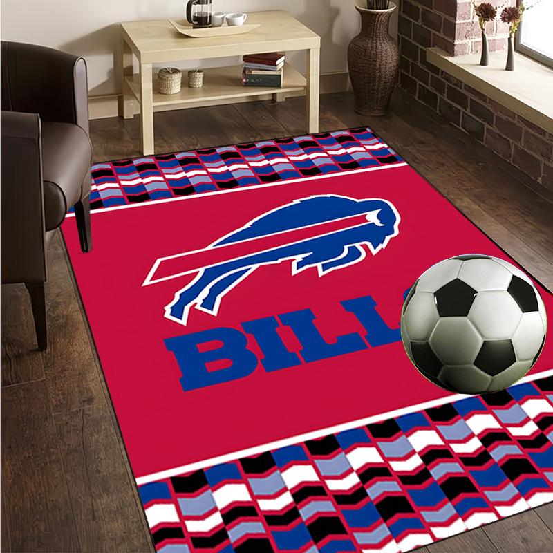 Buffalo Basketball Logo Rug Office Carpet Non-Slip Mat, Chair Rug Floor Covering for Gaming, Bedroom, Living Room , Home Decor Christmas Gift