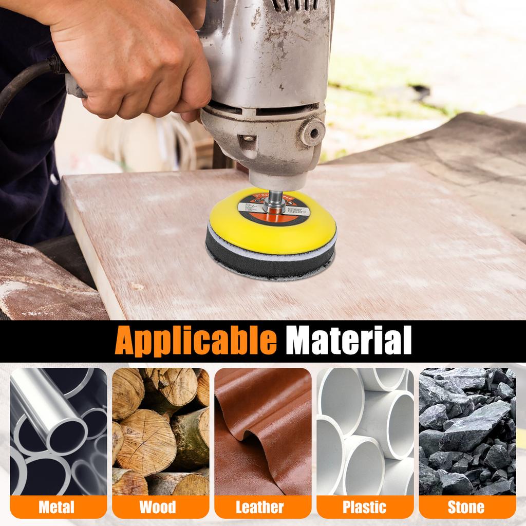 Car Polishing Sponge Pads Kit Foam Pad Buffer Kit Polishing Machine Wax Pads for Auto Motorcycle Motor Vehicle Removes Scratches