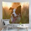 Border Collie Tapestry Fence Pastures Tapestry Adorable Animal Tapestry Creativity Art Tapestries Home Living Room Bedroom Dorm