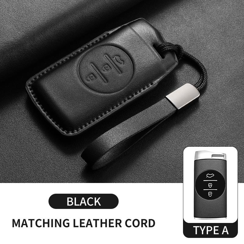 Fit For Chery Auto Tiggo 7 8 Arrizo 5 Pro Gx 5X Eq7 Exeed Series Rx Jaecoo J7 J8 Omoda 5 C5 Genuine Leather Auto Intelligent Key Fob Case Cover