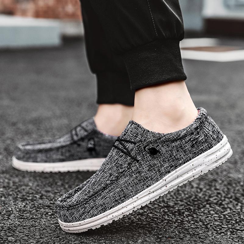 2025 Loafers Outdoor Men Slip-on Casual Shoes Youth Flat Canvas Shoes Outdoor Non Slip Soft-bottom Walking Shoe Sneakers Plus 47