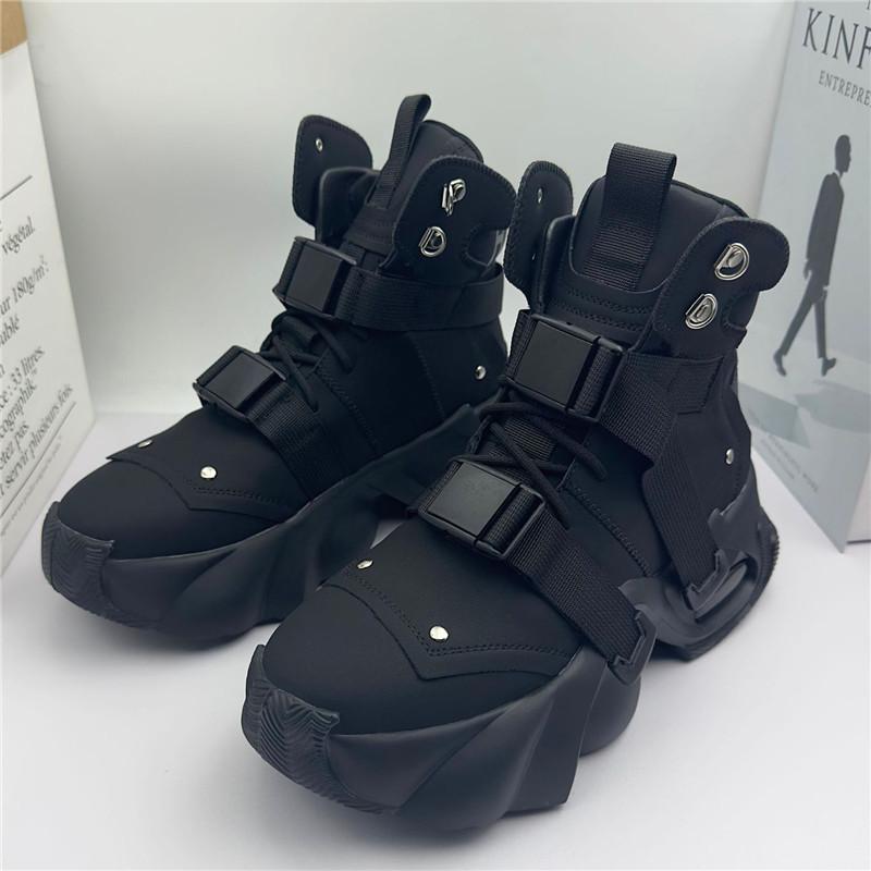 Fashion High Tops New Fashion Designer Men's Lace Up Thick Bottom Causal Shoes Flats Male Walking Sneakers Zapatos Hombre Ankle Boots