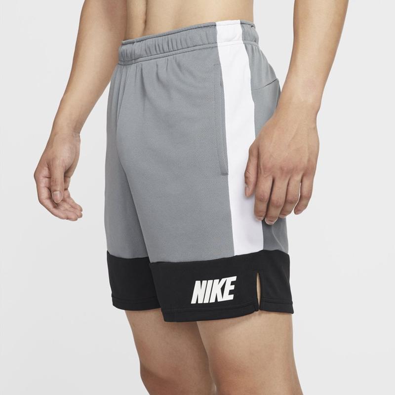 Nike Dri-Fit Contrasting Sports Shorts Men Bottoms Grey CU3468-084