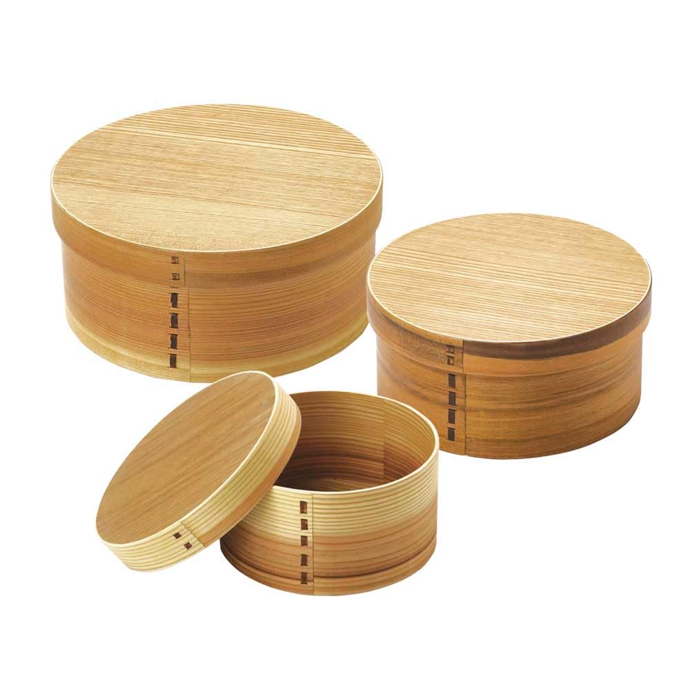 Yamaco Natural Wappa Rice Container (Regular), 5 Sun (Diameter 15cm X Height 8cm), 04144