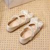 Pearl Girls Princess Shoes Soft Soled Mary Jane Shoe Fashion Children Leather Shoes  Daily