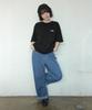 RONRON Vintage Raspberry Over Fit T Shirt Black