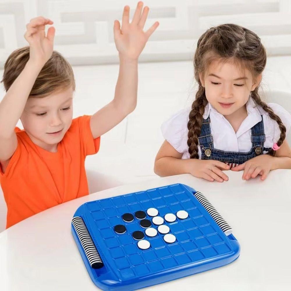 Interaktives Touch Flip Schach Schwarz und Weiß 64 Schachfiguren Schachspiel Lernspielzeug