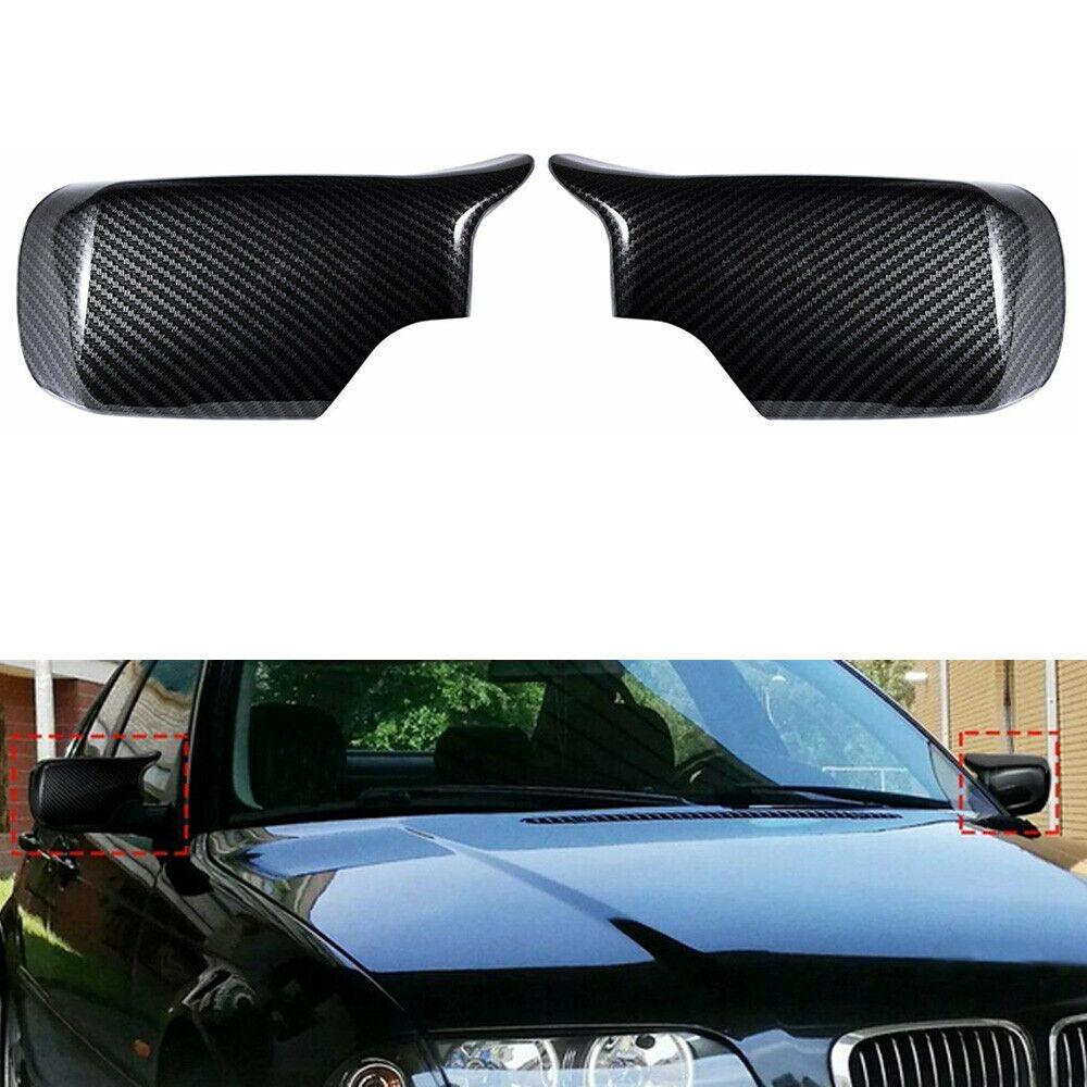 2021 M4 Style Rearview Mirror Covers Side Mirror Caps For BMW E46 E39 Sedan Touring 1998 1999 2000-2005 51168238375 51168238376