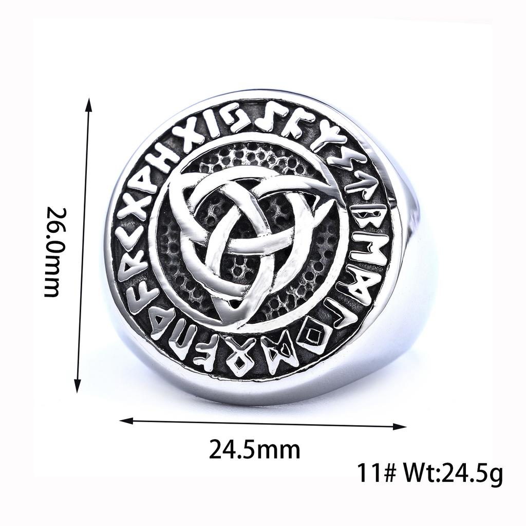 316 Edelstahl Blatt Herren Lebensbaum Ring Ring Personalisierter Retro Titanstahlring