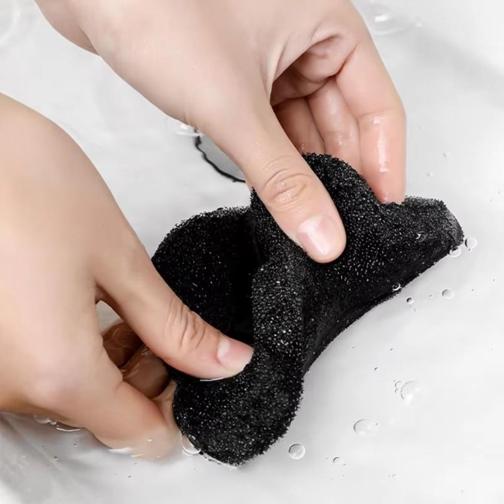 4 Pcs Black Pet Hair Remover Bear Shape Cleaning Sponge Fur Remover Laundry Adhesive Film Sofa
