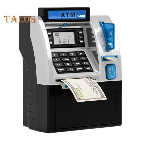 

Детский банкомат-копилка-игрушка с картой Электронные деньги Монета Сберегательная копилка Образовательный Автоматический пароль Банкомат для малышей Мальчики Девочки Подарок синий