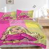 3Pcs Pop Art Barbie Style Bedding Sets For All Sizes New 3D Printed Bed Cover Comforter Duvet Cover Pillowcase Bedroom Decoration