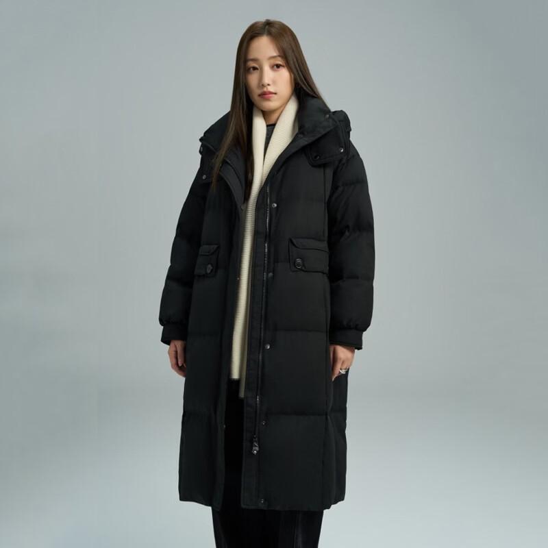 YAYA Women's Mid-Length Hooded Down Jacket