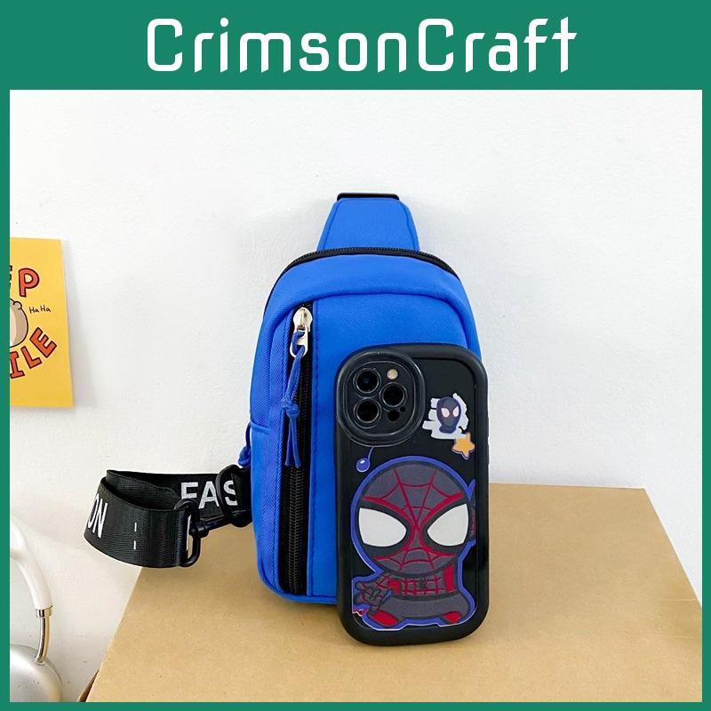 Streetwear Kids Crossbody Bag Nylon Breathable Ultralight Expandable Sling Pack For Boys Girls Daily Outfits