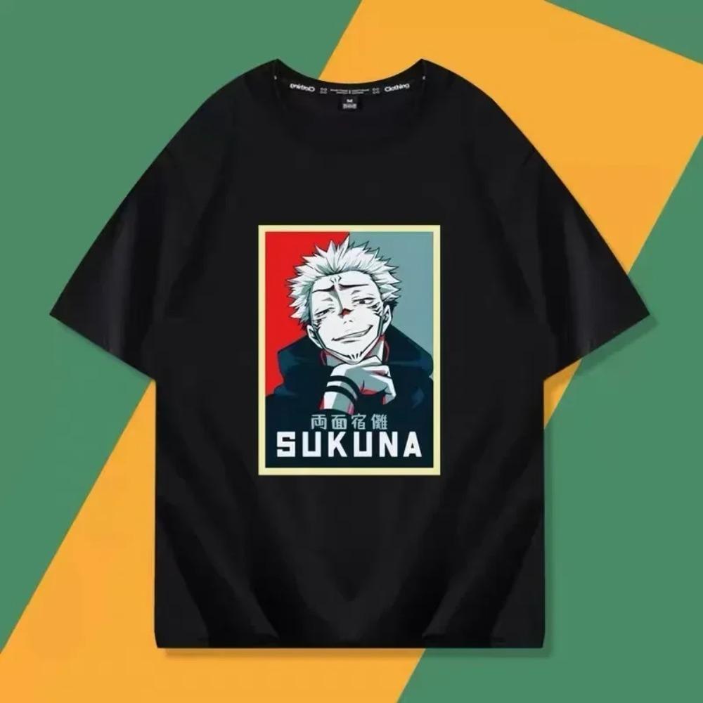 New Anime Cotton T-shirt Summer Men Women Short Sleeve Harajuku Fashion Tees Casual Sports Oversized Tops Y2k Clothes Streetwear