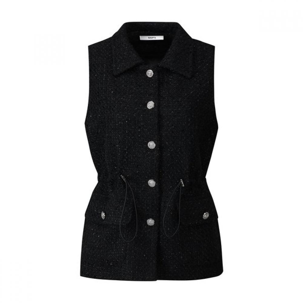 Ggpx New York Waist String Tweed Vest Gq4vt007f