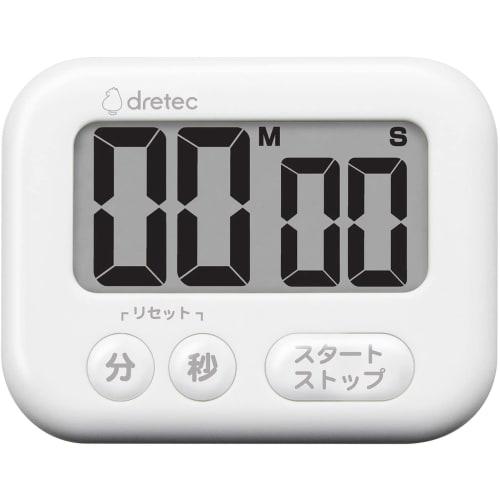dretec Timer for Study, Kitchen, Large Screen, Magnetic, Digital, Soap, White, 3 Keys