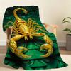 Golden Scorpion Blanket Soft Throw Blanket for Home Bedroom Bed Sofa Picnic Travel Office Rest Cover Blanket Gift