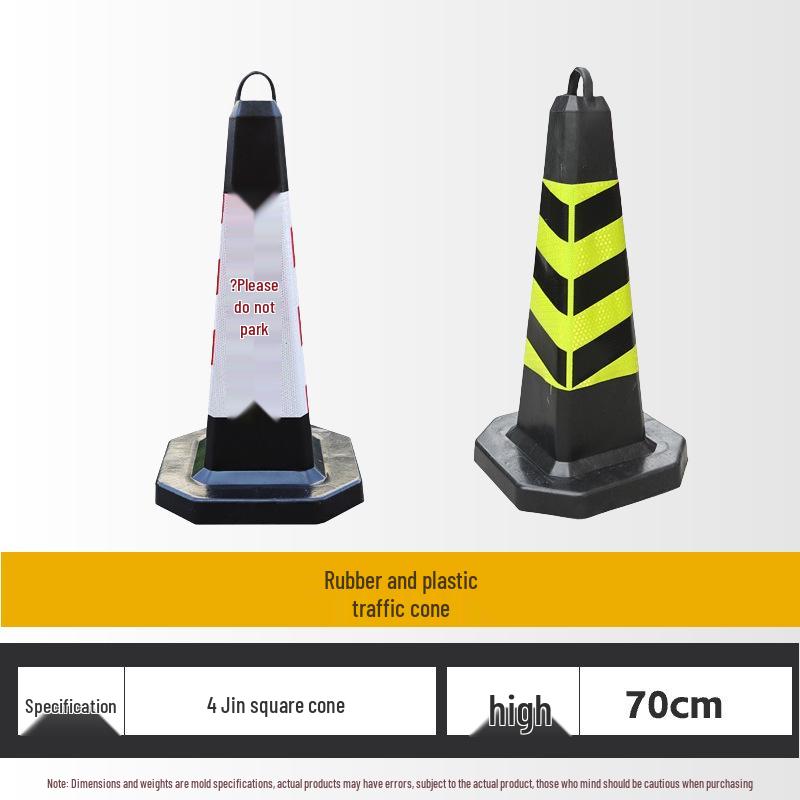 70cm No Parking Rubber Traffic Safety Cone