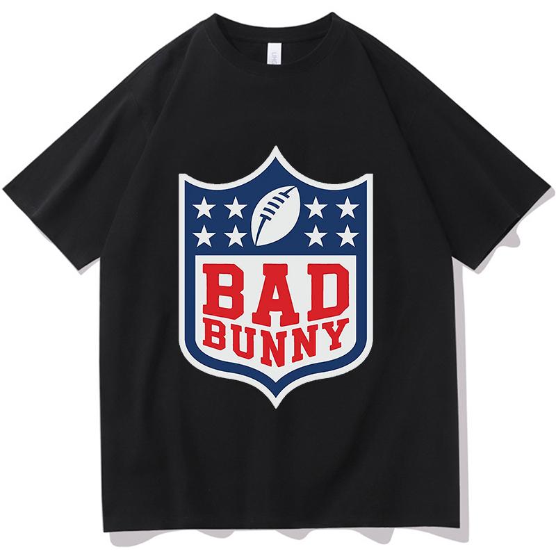 

Bad Bunny Super Bowl 2026 T-shirt Summer Short Sleeve Men O-neck Tshirts Pure Cotton Unisex Fashion Streetwear Print Tees Top... S разноцветный