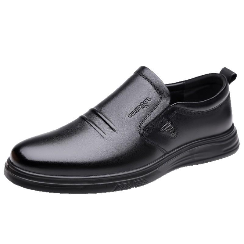 Middle-aged and Elderly Casual Leather Shoes Men's Beef Tendon Soles Spring and Summer New Dad Shoes Soft Leather Shoes