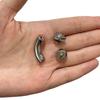 ASTM F136 Titanium PIERC Curved Barbell Nose Ring Large Size 0G-12G Threaded With Balls Earring Lip Stud Eyebrow Labret Piercing