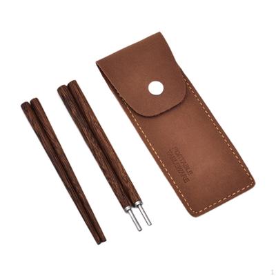 Travel Chopsticks Portable Cutlery Foldable with Carrying Pouch, Outdoor Utensils for Picnic