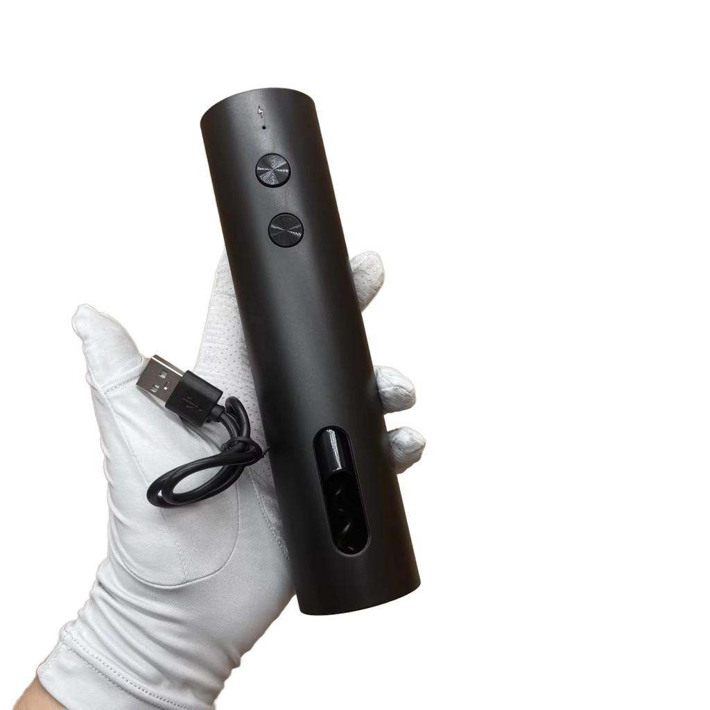 New Premium Rechargeable Automatic Electric Wine Corkscrew Bottle Opener with Foil Cutter & Charging Base