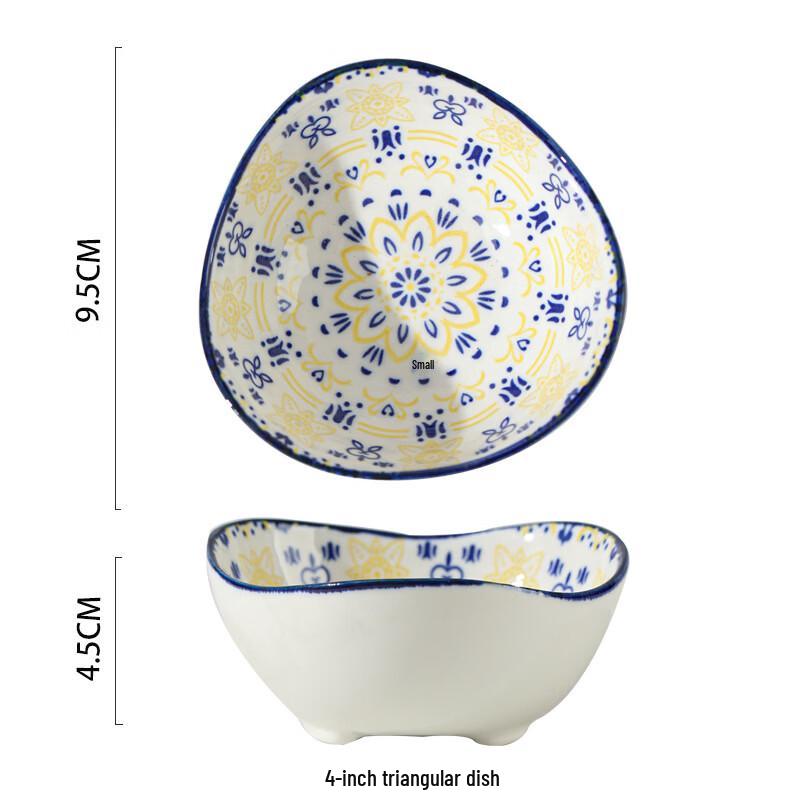 Yangge Ceramic Japanese Style Condiment Dishes (5-Pack)