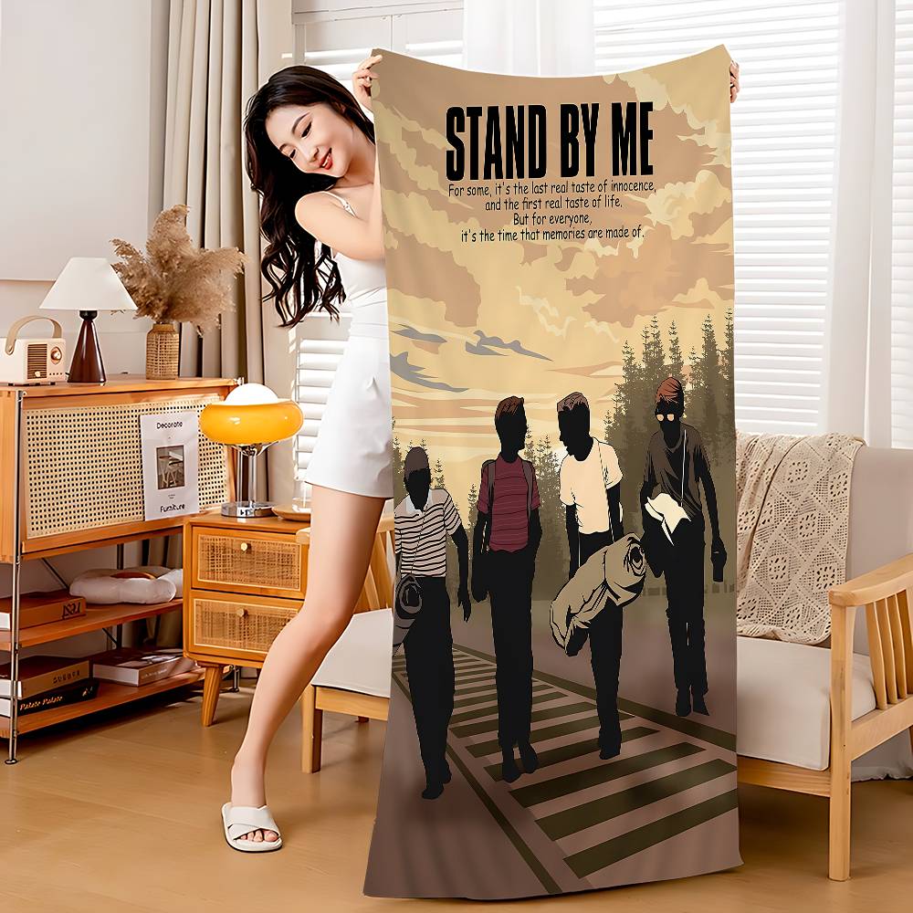 Stand By Me Vintage Anime Beach Swimming Towel Soft Absorbent Washcloth Children's Gifts For Kids Travel Camping Gym