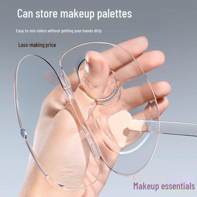 Portable Transparent Makeup Artist Mixing Palette for Foundation Storage