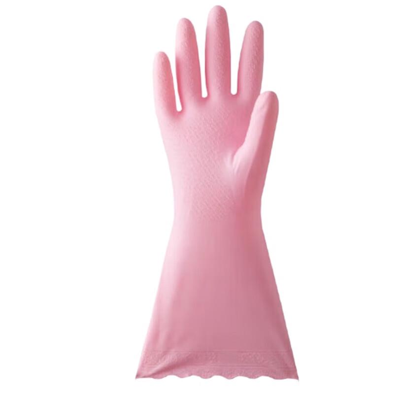 Cha Hua Fleece-Lined PVC Household Cleaning Gloves