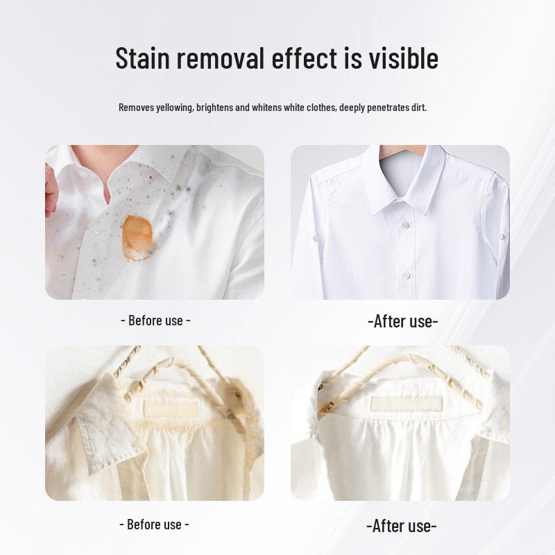Powerful De-yellowing and Whitening Laundry Stain Remover for School Uniforms and Colored Clothes