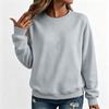 Damen Übergröße Pullover Sweatshirt Lockerer Schnitt Rundhalsausschnitt Farbe Lässiges Oberteil für den Alltag