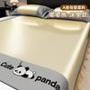 Cooling Ice Silk Mattress Cover Set with 2 Pillowcases, Breathable Summer Bed Sheet for Home Dorm, Soft Air-Conditioned Bed Mat