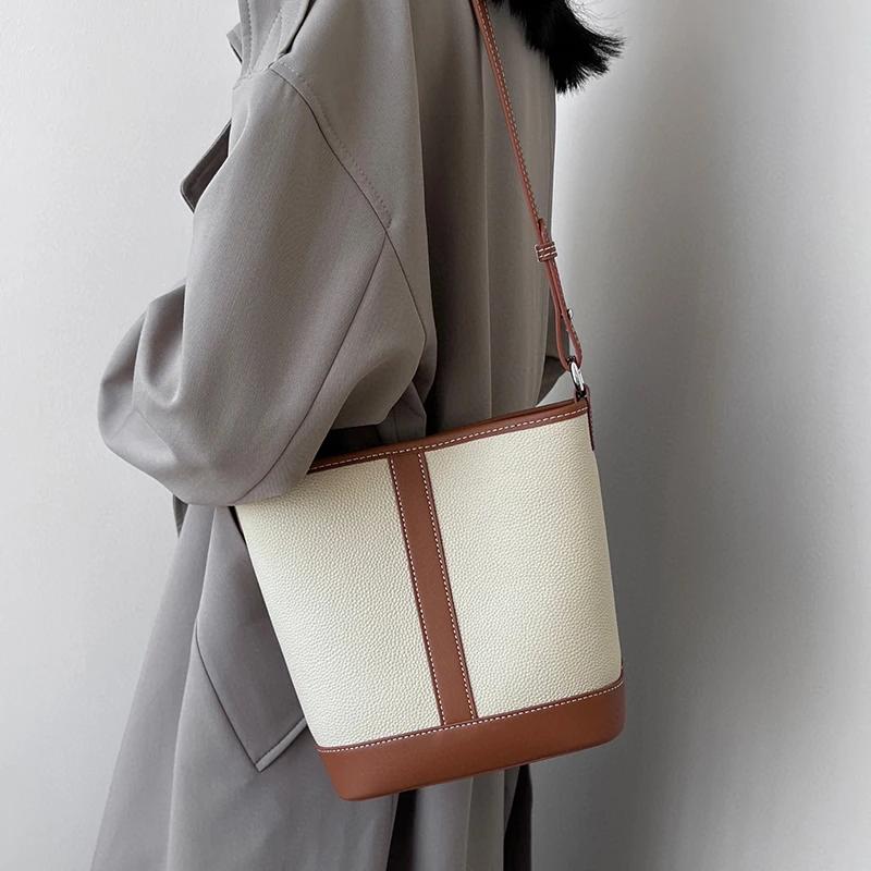 

Женская сумка из натуральной кожи, повседневная женская сумка через плечо, роскошная модная ретро-дизайнерская сумка через плечо для женщин