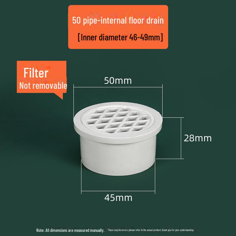 

ПВХ слив для пола: Фильтр для труб балкона и крыши 75 мм, крышка канализации 110 мм, круглая конструкция с защитой от засоров.