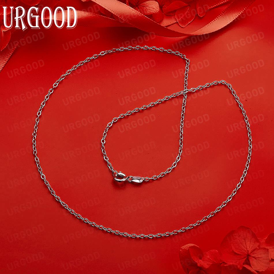 925 Sterling Silver Fashionable And Simple Side Chain Necklace - Banquet Gift Jewelry 45cm