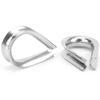 18MM Stainless Steel Marine Wire Rope Clamp Cable Protective Ring Thimbles Clamps