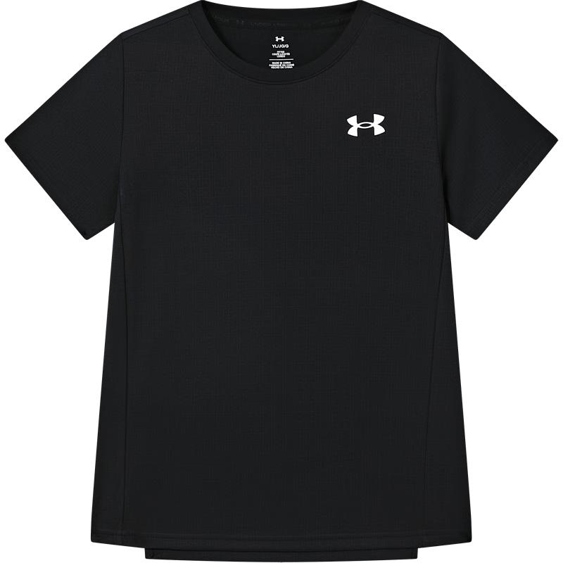 Under Armour Youth Boys  Short Sleeve Top M чёрный