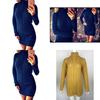 Sexy Autumn And Winter Knit Dress Slim Fit And High Collar Twist Design