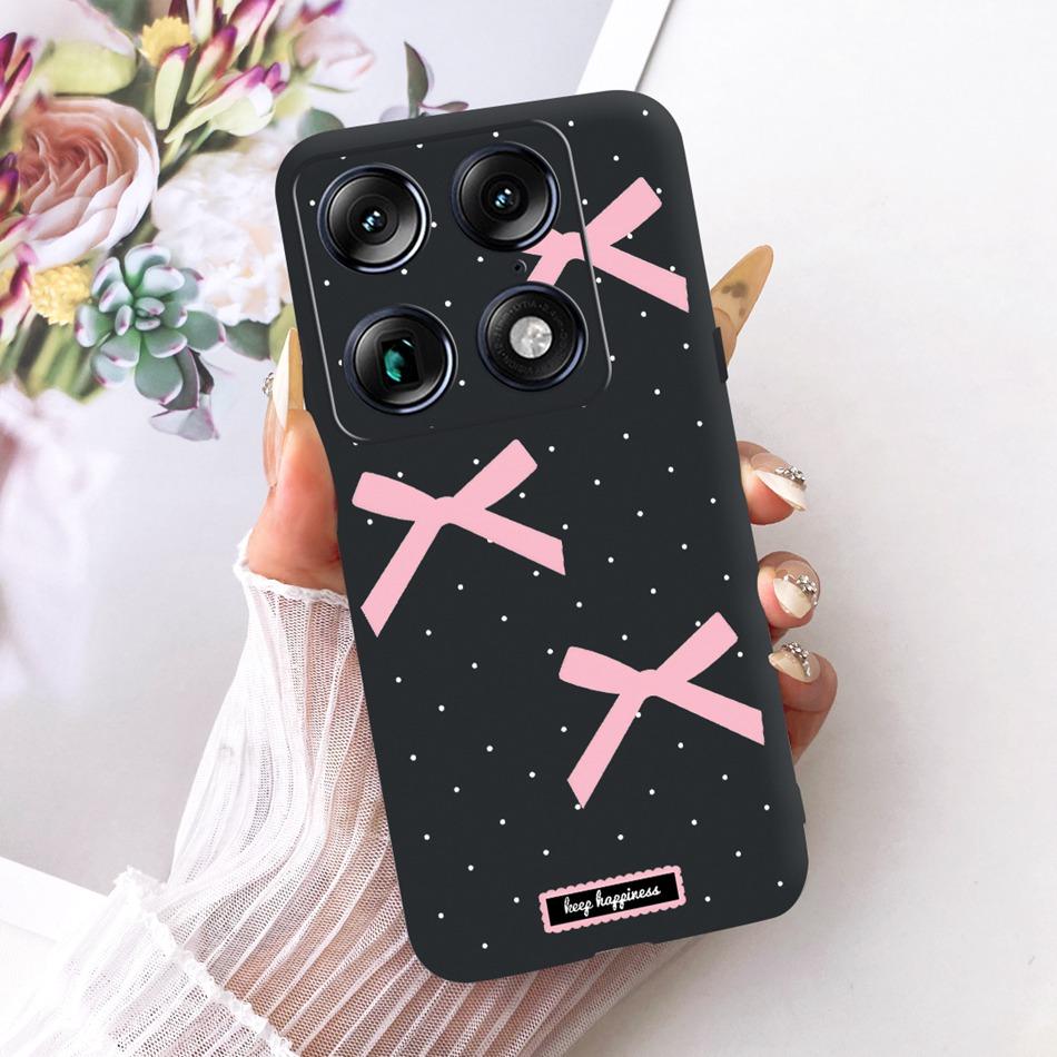 For Motorola Signature Cute Flower Butterfly Cat Painted Case For Motorola Signature XT2603-2 Black Silicone Soft Phone Cases