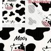 2D flat Photography Backdrop Popular Party Backdrop Cute Cow Faces 100% Polyester Family Party Decoration Use for Indoor