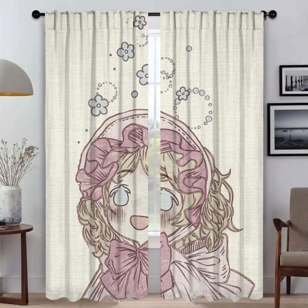 A Little Princess Kitchen Curtains for Living Room Curtain Blinds Partition Tulle for Bedroom Shades Home Interior Curtains