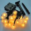 Christmas Solar String Lamp 20LED Fur Ball Style Light String Garden Yard Decoration Color Lights