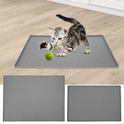 Cat Litter Mat Pet Toilet Waterproof Silicone Non Slipping Wear-Resistant Washable Pet Litter Mat Clean Supplies